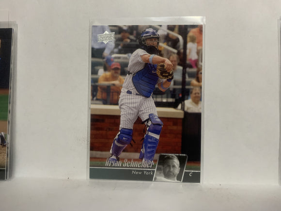 #332 Brian Schneider New York Mets 2010 Upper Deck Series 1 Baseball Card NE