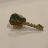 Green Guitar Lapel Hat Pin AT
