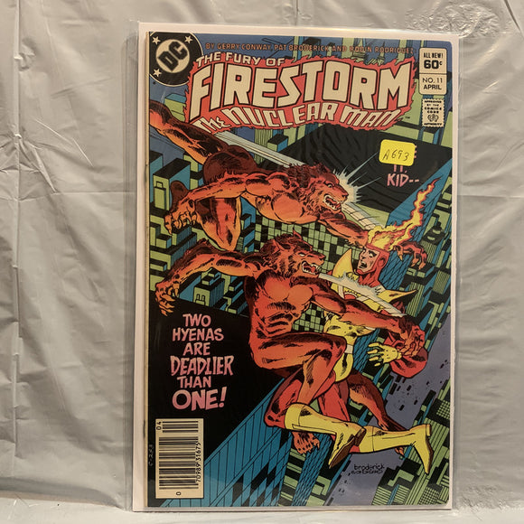#11 The Fury of Firestorm The Nuclear Man Two Hyenas are Dealier Than One DC Comics BF 8623