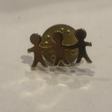 Children Holding Hands Lapel Hat Pin AT
