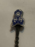 Blue White Clock Souvenir Spoon