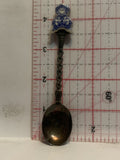 Blue White Clock Souvenir Spoon