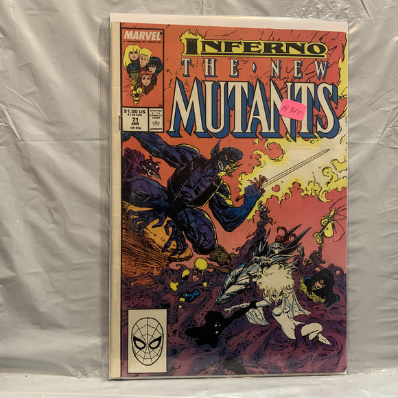 #71 The New Mutants Inferno Marvel Comics BG 8640
