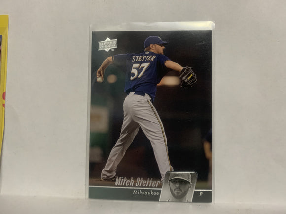 #301 Mitch Stetter Milwaukee Brewers 2010 Upper Deck Series 1 Baseball Card NF