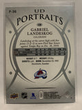 #P-36 Gabriel Landeskog UD Portraits Colorado Avalanche 2018-19 Upper Deck Series One Hockey Card