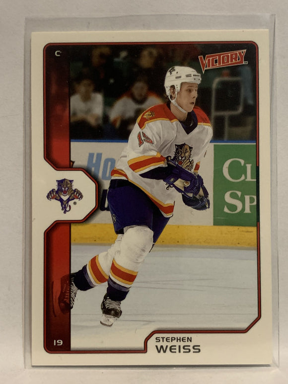 #89 Stephen Weiss Florida Panthers 2002-03 Upper Deck Victory Hockey Card