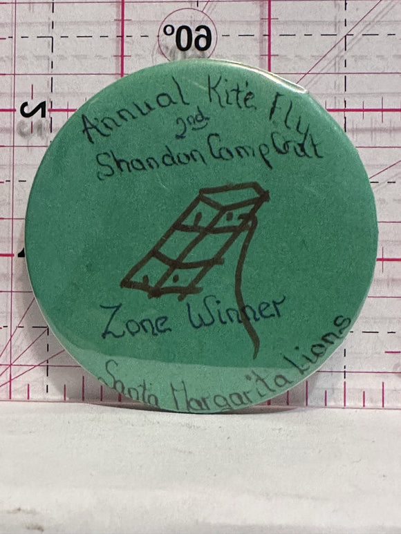 Annual Kite Fly 2nd Zone Winner Santa Margarita Lions  Button Pinback