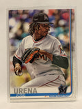 #20 Jose Urena Miami Marlins 2019 Topps Series One Baseball Card