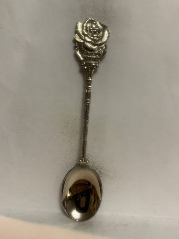 Victoria BC Butchart Gardens Rose Flower Souvenir Spoon