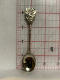 Victoria BC Butchart Gardens Rose Flower Souvenir Spoon