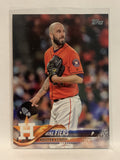 #184 Mike Fiers Houston Astros 2018 Topps Series One Baseball Card