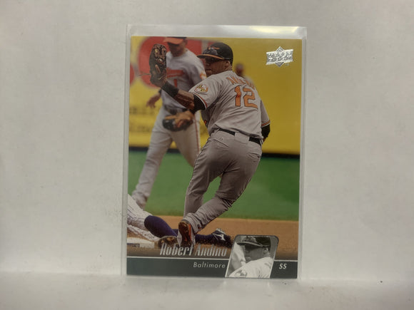 #81 Robert Andino Baltimore Orioles 2010 Upper Deck Series 1 Baseball Card NG