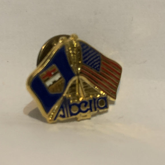 Alberta United States Friendship Flags Lapel Hat Pin