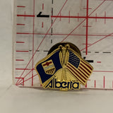 Alberta United States Friendship Flags Lapel Hat Pin