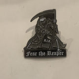 Fear The Reaper RIP Lapel Hat Pin AV
