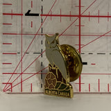 Alberta Canada Owl Wild Rose Lapel Hat Pin