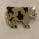 Black & White Holstein Dairy Cow Lapel Hat Pin AV