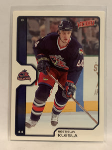 #61 Rostislav Klesla Columbus Blue Jackets 2002-03 Upper Deck Victory Hockey Card