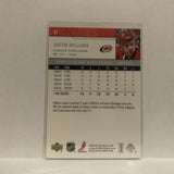 #37 Justin Williams Carolina Hurricanes 2006-07 Upper Deck Series One Hockey Card JJ