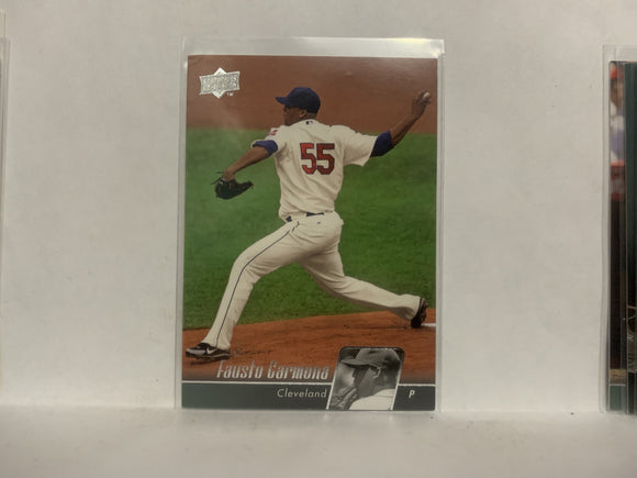 #169 Fausto Carmona Cleveland Indians 2010 Upper Deck Series 1 Baseball Card NH