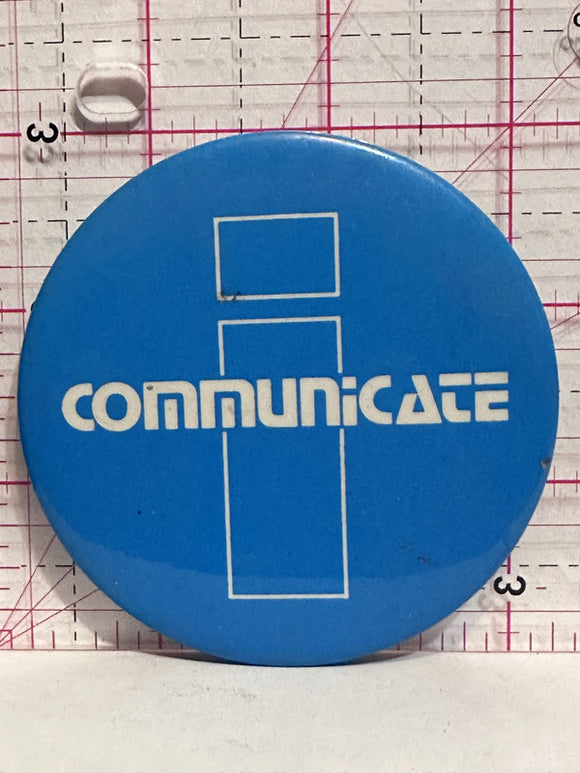 I Communicate Logo  Button Pinback