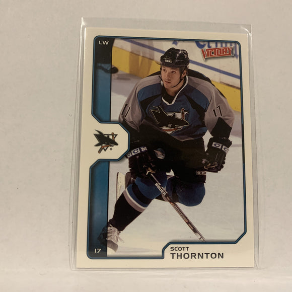 #182 Scott Thornton San Jose Sharks  2002-03 UD Victory Hockey Card AG