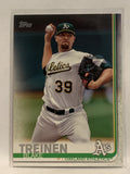 #147 Blake Treinen Oakland Athletics 2019 Topps Series One Baseball Card