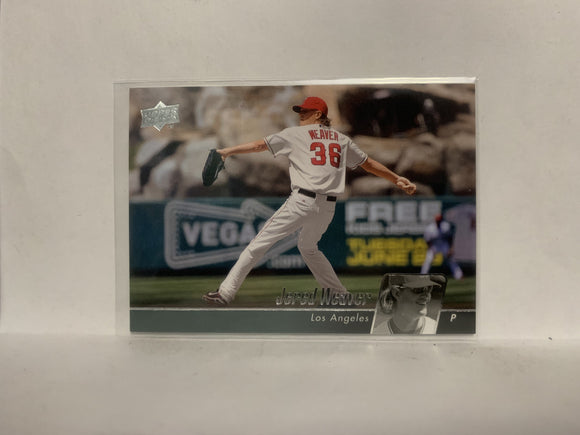 #267 Jered Weaver Los Angeles Angels 2010 Upper Deck Series 1 Baseball Card NI