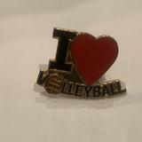 I Love Heart Volleyball Lapel Hat Pin AW