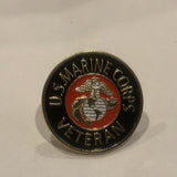 US Marine Corps Veteran Logo Lapel Hat Pin AW
