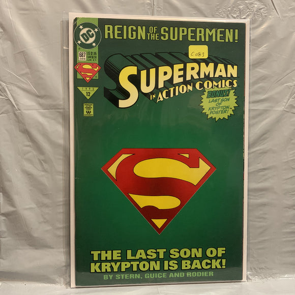 #687 Superman in Action Comics Reign of the Supermen The Last Son of Krypton is back DC Comics BI 8778