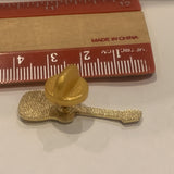 Yellow Guitar Lapel Hat Pin AW