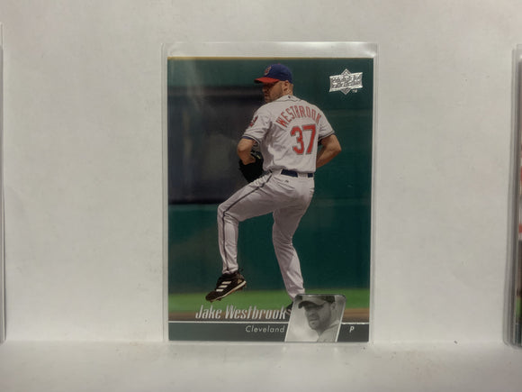 #168 Jake Westbrook Cleveland Indians 2010 Upper Deck Series 1 Baseball Card NI