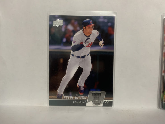 #163 Trevor Crowe Cleveland Indians 2010 Upper Deck Series 1 Baseball Card NI