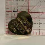 Top Hat on a Hat on a Heart Lapel Hat Pin