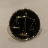 Scales of Justice Lapel Hat Pin AW