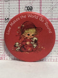Love Makes the World Go Round  Button Pinback