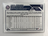 #257 Yadiel Hernandez Washington Nationals 2023 Topps Series One Baseball Card