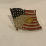 Eagle on a USA American Flag Lapel Hat Pin AX