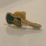 Green Guitar Lapel Hat Pin AX