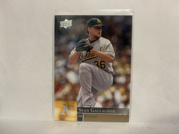 #784 Sean Gallagher Oakland Athletics 2009 Upper Deck Series 2 Baseball Card NK