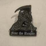 Fear The Reaper RIP Lapel Hat Pin AX