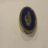 Two Fingers Sign Lapel Hat Pin AX