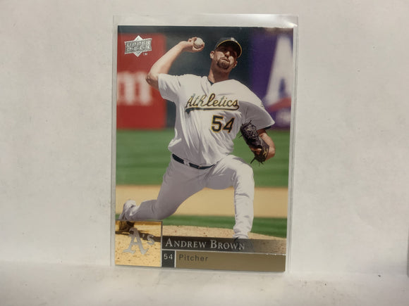 #797 Andrew Brown Oakland Athletics 2009 Upper Deck Series 2 Baseball Card NK