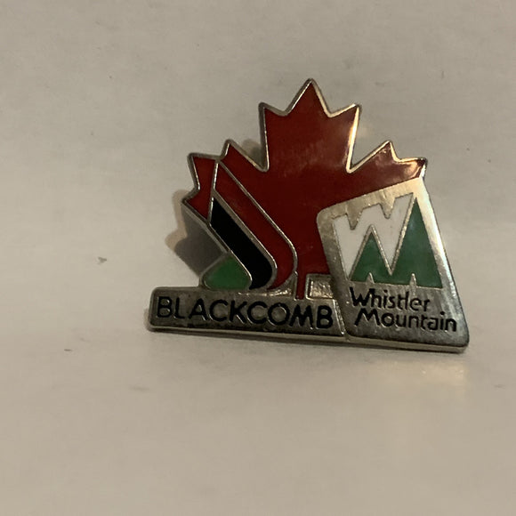 Blackcomb Whistler Mountain British Columbia Maple Leaf  Lapel Hat Pin