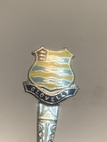 Clovelly Crest Emblem England Souvenir Spoon