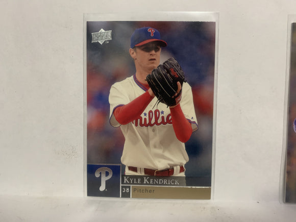 #806 Kyle Kendrick Philadelphia Phillies 2009 Upper Deck Series 2 Baseball Card NK