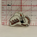 C.R.C.A. Seniors Olympics Calgary Zone 3 White Hat Lapel Hat Pin