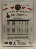 #129 Craig Anderson Ottawa Senators 2018-19 Upper Deck Series One Hockey Card