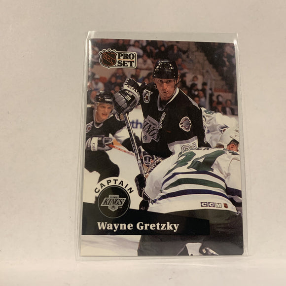 #574 Wayne Gretzky Los Angeles Kings  1991-92 Pro Set Hockey Card AJ